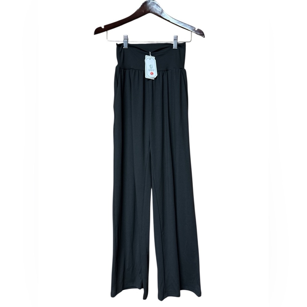 NWT UEU Black Wide-Leg Yoga Pants